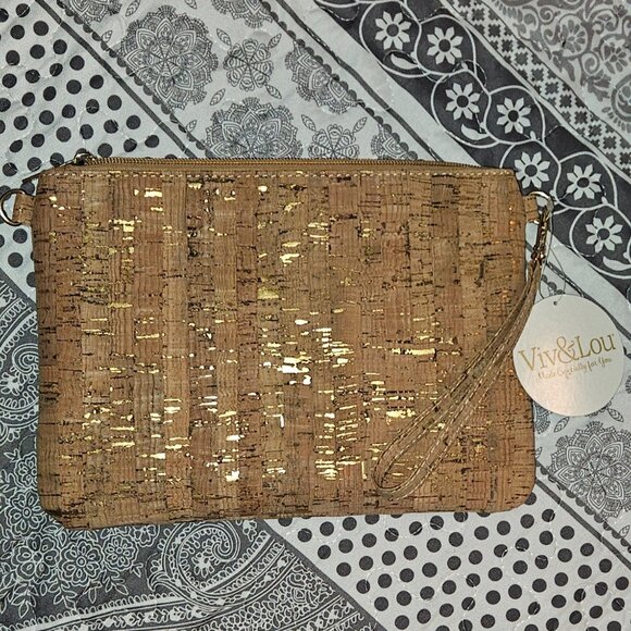 Viv & Lou Cork Hadley Clutch / Wristlet  - NEW - Picture 1 of 8